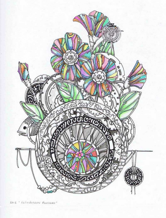 Steampunk Floral Mandala