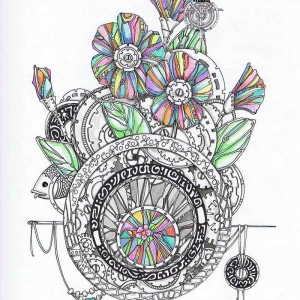 Steampunk Floral Mandala